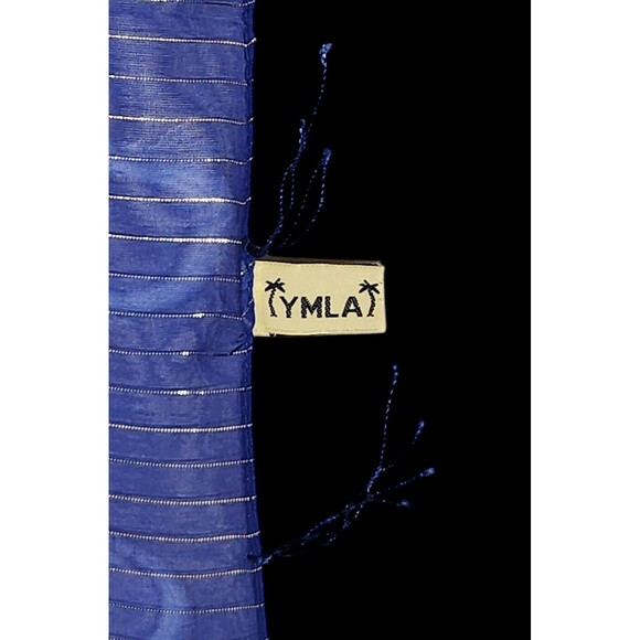 Vintage YMLA Shawl Beach Wrap Tropical Island Dolphins Scarf Tapestry 68" x 43" - Picture 2 of 12